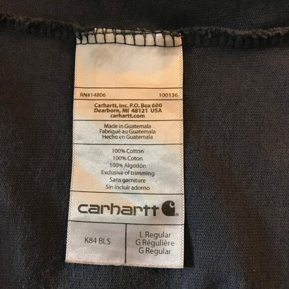 Carhartt Original Fit Short Sleeve Henley Shirt Size Large - Picture 6 of 9